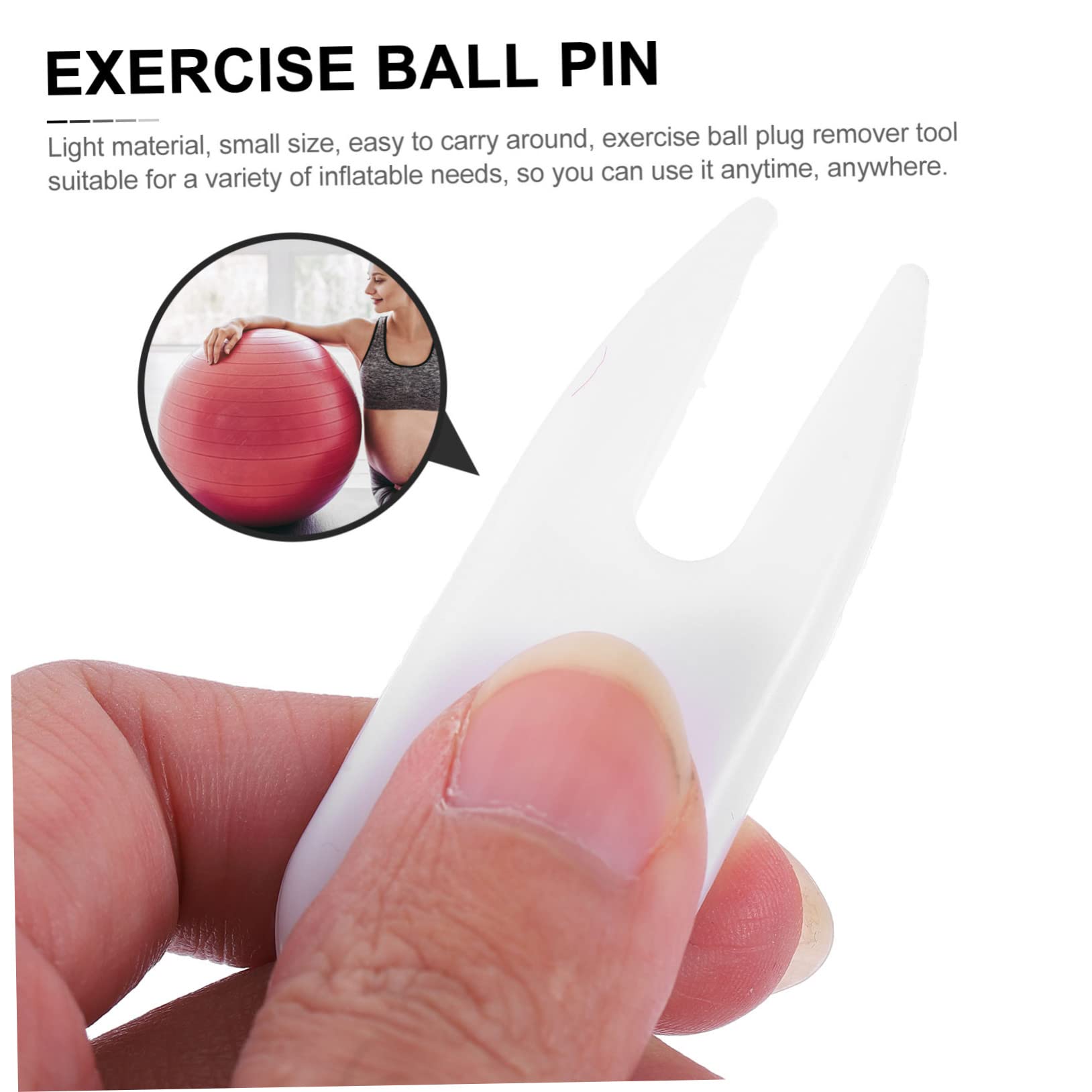 Toddmomy 6Sets Exercise Ball Plug Replacement Kit with Removers Durable Air Stoppers for Yoga and Fitness Balls Fit for Gym Equipment Convenient Storage