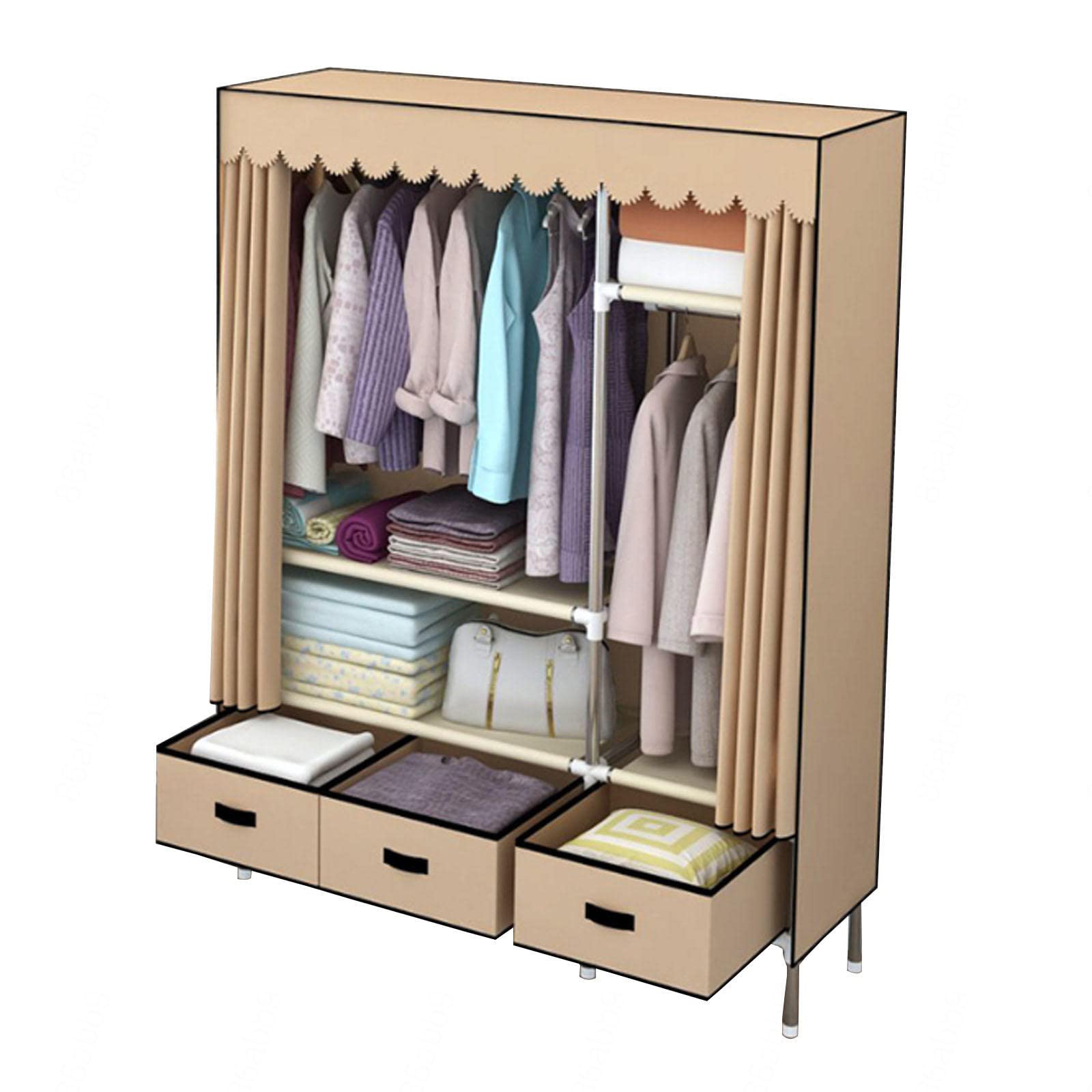 Armoire en tissu pour chambre à coucher et studio étudiant