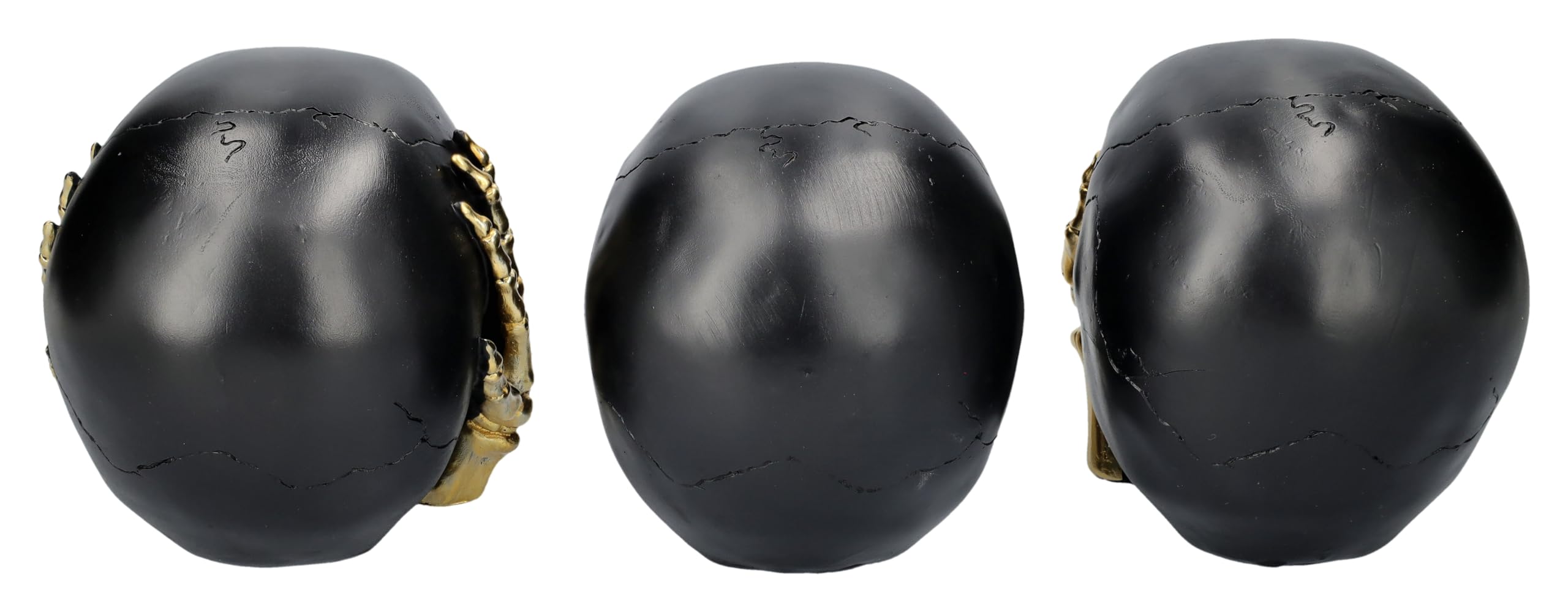 Figuren Shop GmbH Teschio non è un male 12 cm – nero oro decorazione teschio