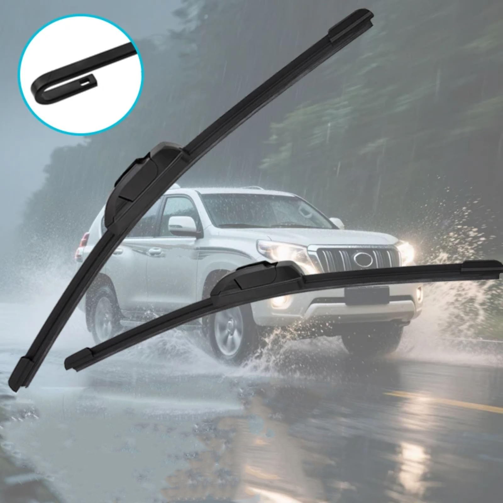 Escobilla coche Limpiaparabrisas Compatible Con Toyota Para Land Para Cruiser Para Prado J150 150 Series 2009-2024 Juego De Ventanas Delanteras