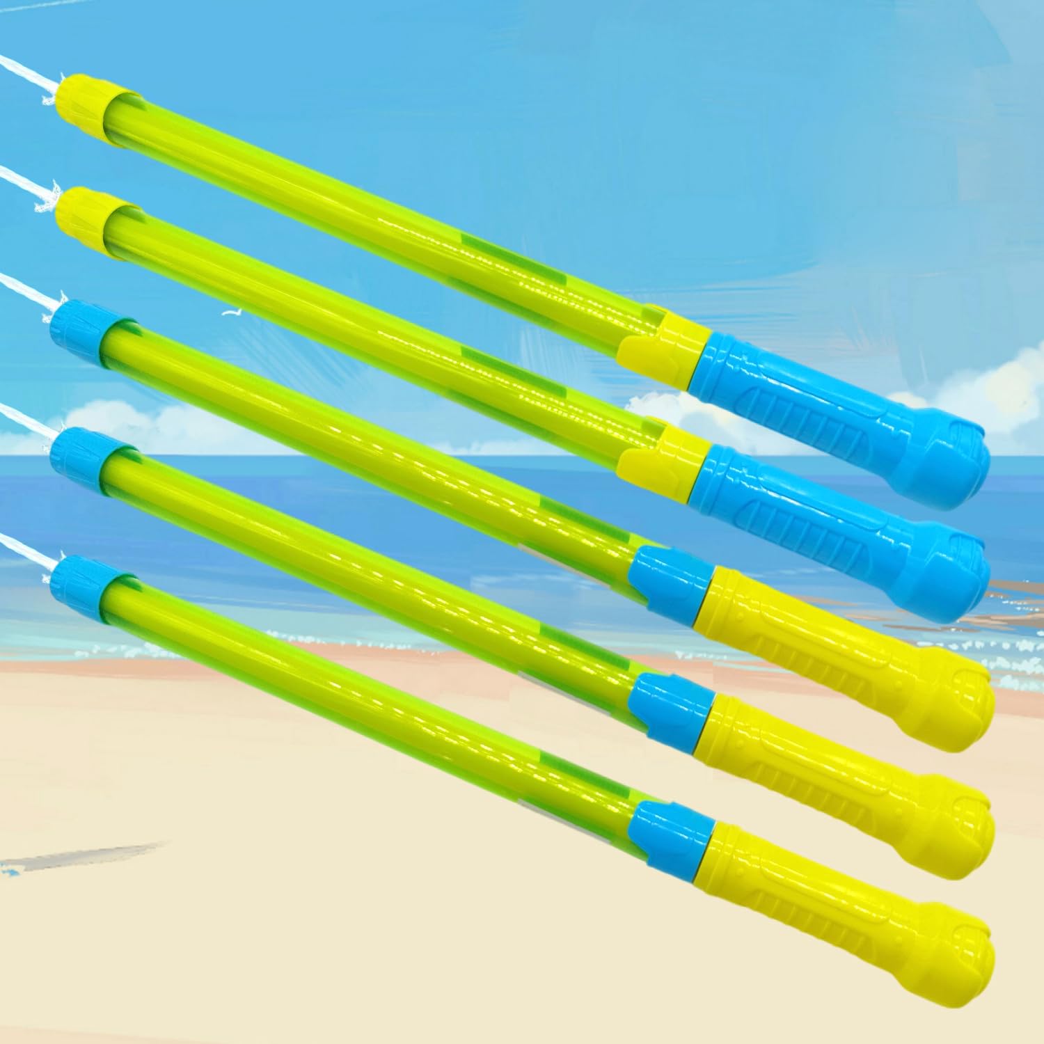 Masroo Water Gun -5 PCS Super Water Soaker Blaster Squirt Gun for Kids Water Game Fighting Pool Toys for Swimming Beach Outdoor Summer Activity