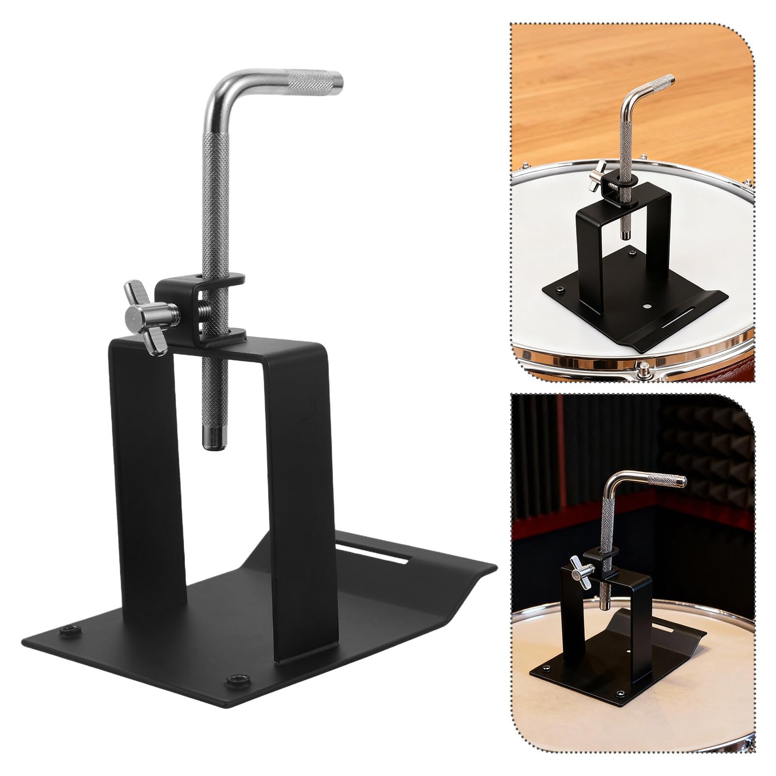Drum Cowbell Mounting Holder Stand with Adjustable Multi-angle Bracket for Jazz And Drum Sets Lightweight Percussion Accessory for Cowbell And Jam Block