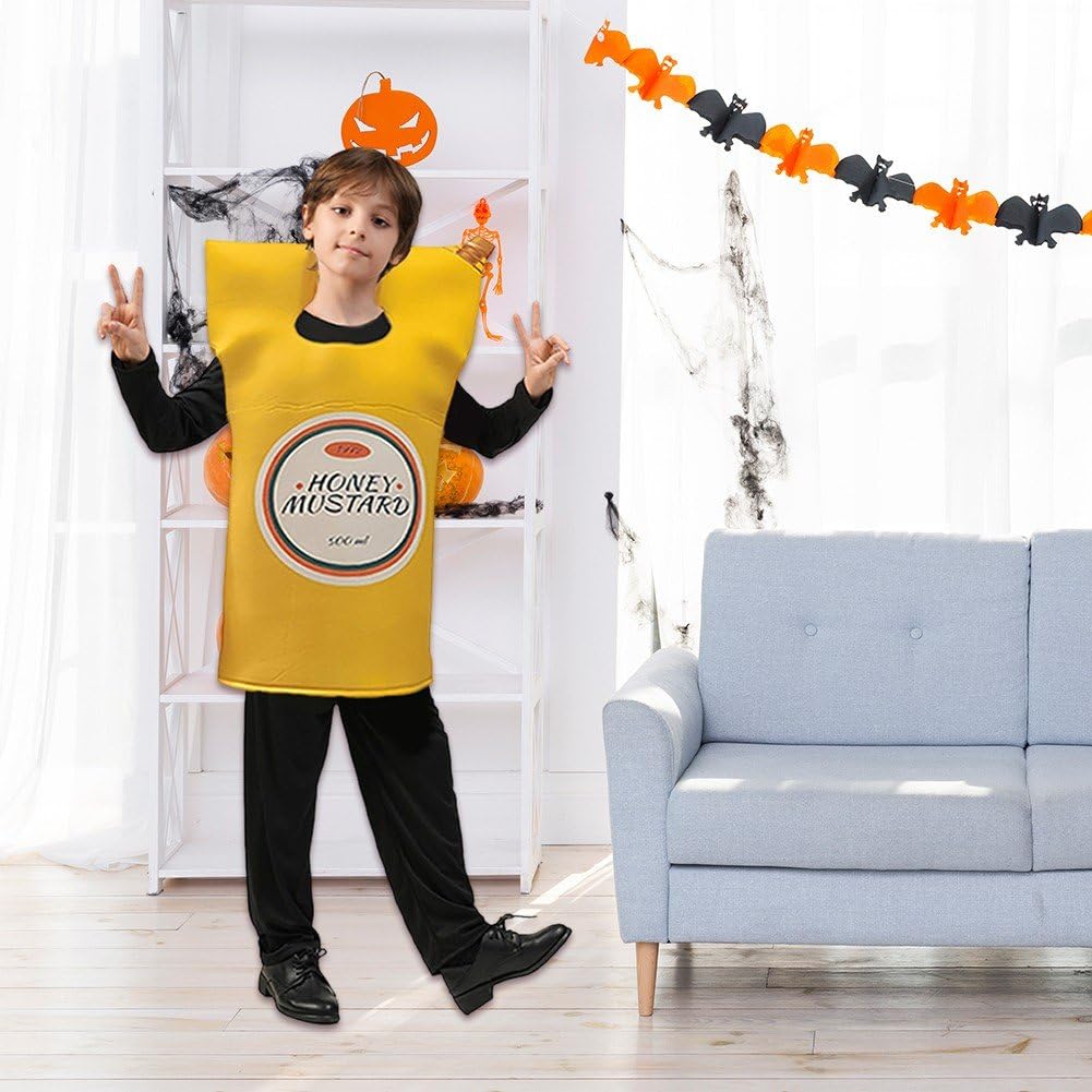 Zabawny kostium z sosem musztardowym ATO na Halloween, ubrania do odgrywania ról, kostium cosplay dla chłopca dziewczynki