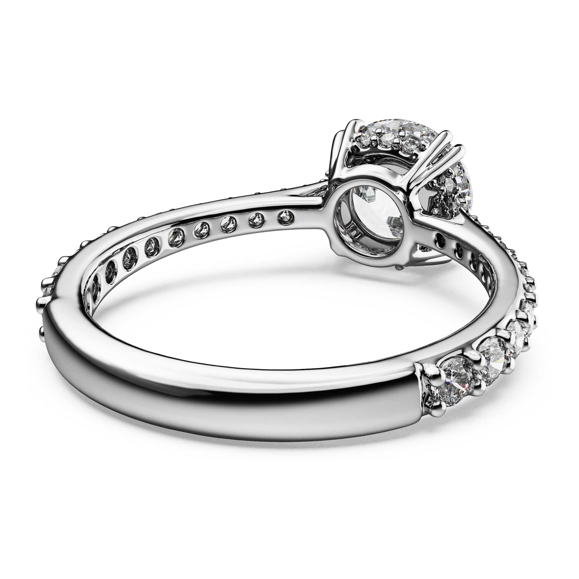 Swarovski Stilla Collezione Anello cocktail, Taglio rotondo, Pavé, Bianco, Finitura tonalità argento
