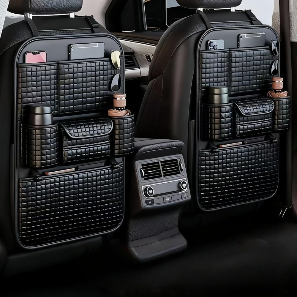 Auto Organizer für Jeep Gladiator Grand Cherokee, Autositz Organizer Rückenlehnenschutz Auto Kinder Auto Aufbewahrungstasche Sitzschoner Auto Vordersitze,B