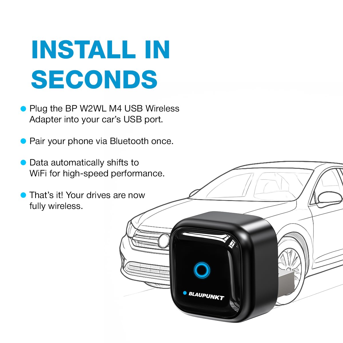 Blaupunkt Wireless CarPlay & Android Auto Receiver -5