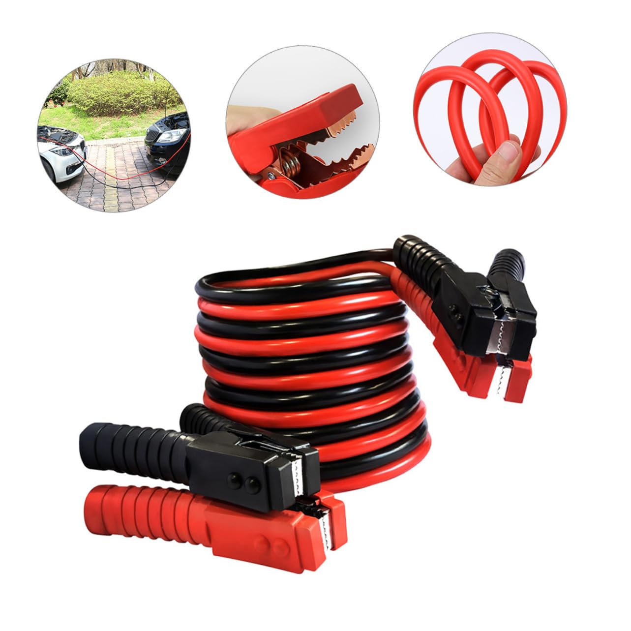 STOBAZA 2500a Clip De Alambre Para Fuego De Cable De Emergencia Para Automóvil Cable De Arranque Para Batería De Coche Herramienta Para Automóvil Pinzas Para De Arranque Para Coche
