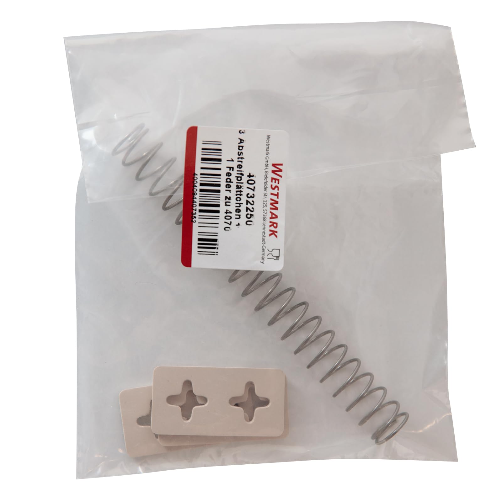 Westmark 40732250 Set de plaquettes de rechange et ressort pour Dénoyauteur à cerises 4 pièces, Acier Inoxydable, Argent, 15 x 10 x 10 cm