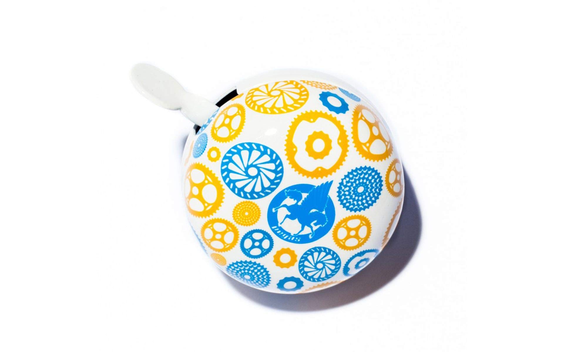 Pegas, campanello per bicicletta, per bici da corsa, per MTB, Comfort Bike, eBike, Citybike, bicicletta pieghevole, per bambini, donna, uomo, Donna Unisex - Bambini Uomo, bianco, 60 mm