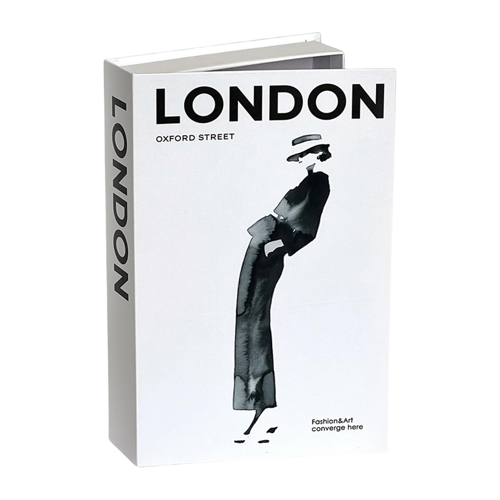Ulafbwur White Simulated Book Decor Storage Creative Unique Imitation Book Desktop Ornament