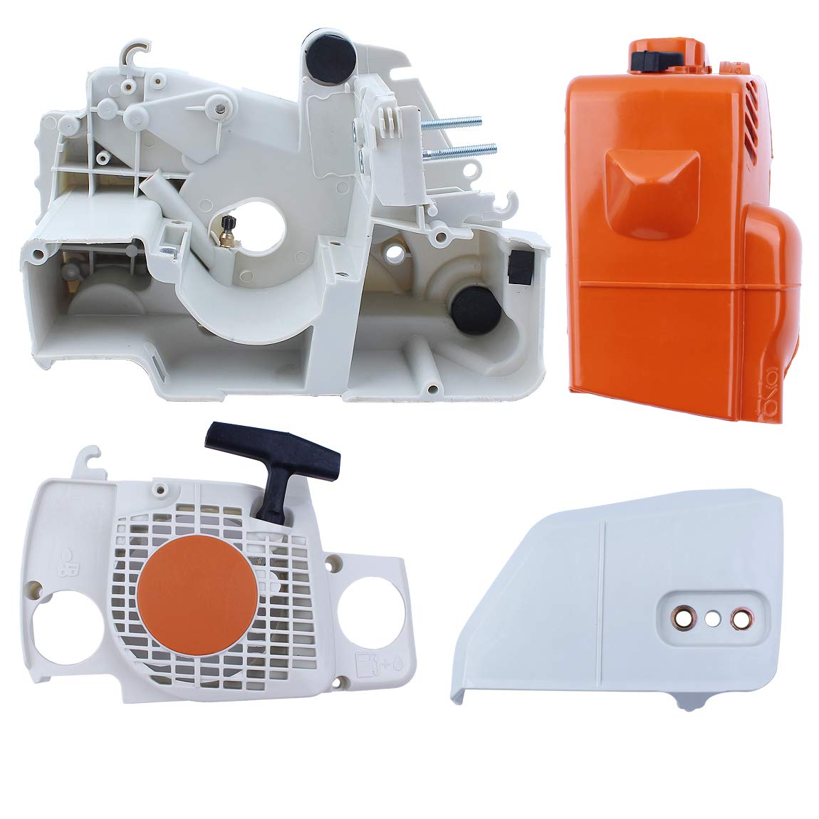 cárter Superior Tapa del Motor Kit de Arranque de Retroceso para Stihl 017 018 MS170 MS180 Motosierra Embrague Cubierta de piñón Piezas