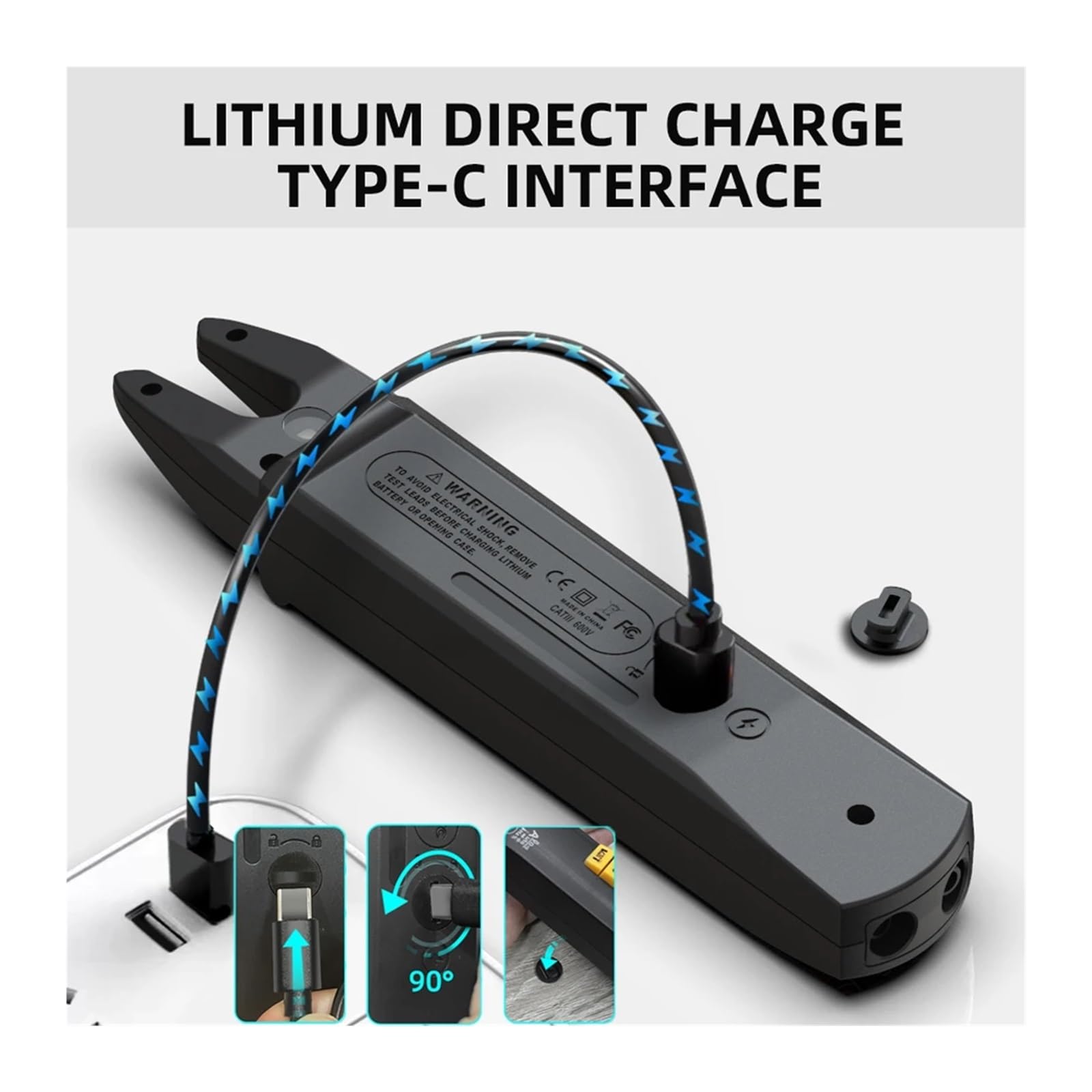 U0 U1 100A Pinza amperometrica digitale True RMS AC DC rilevamento NCV | Misura corrente AC DC e valori elettrici senza scollegare i circuiti per manutenzione e diagnosi(U1)