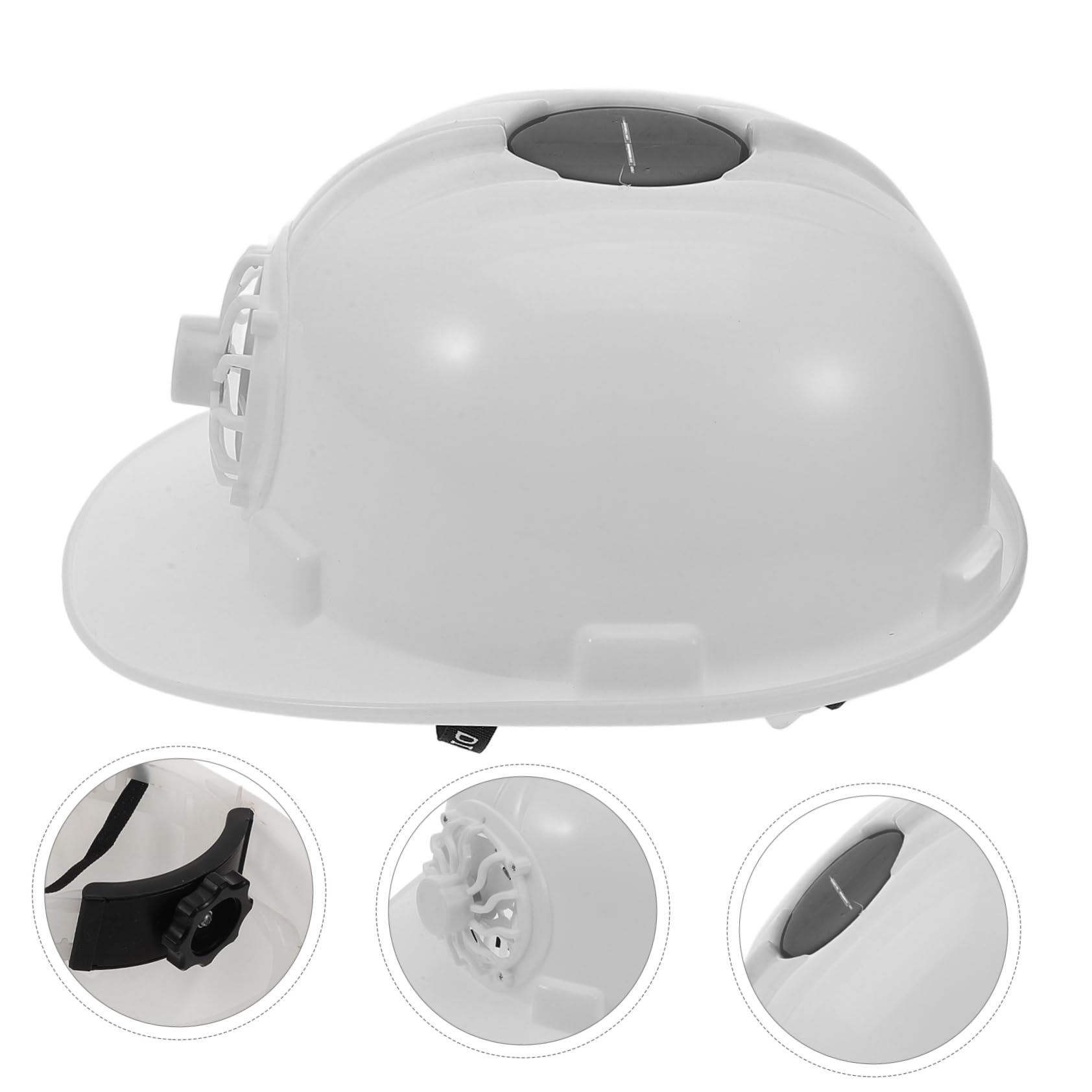 Ventilador De Casco Portátil Motorizado Protector De Cuello del Sol Revestimientos Construcción De Casco De Seguridad Ventilador De Energía Solar Faro Componente Electrónico Yellow