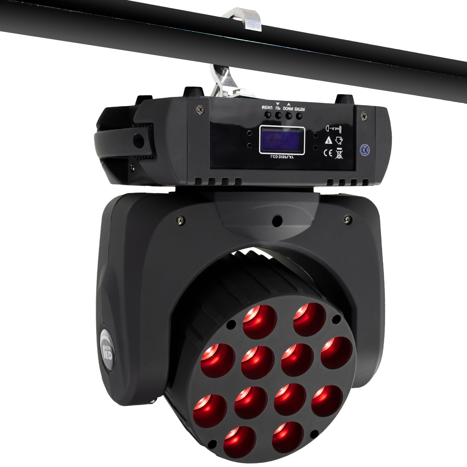 SHEHDS Luce a testa mobile Wash LED 12x12W RGBW 4in1 DJ Luci Illuminazione Professionale 9/16 Canali DMX512 Effetto Strobo Attivato Suono Luci Della Fase per Eventi di Natale Night Club Discoteca KTV