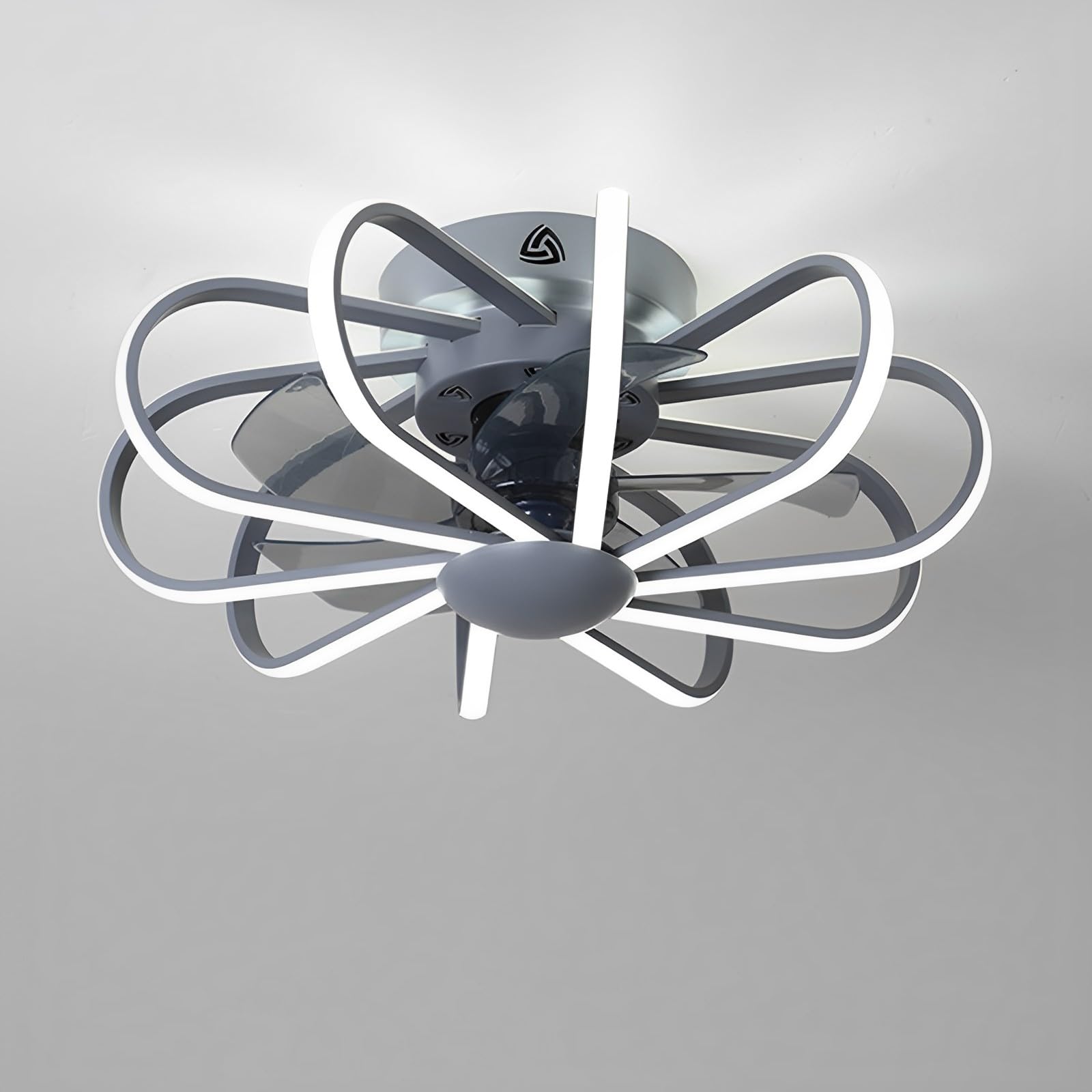 KXEcoLife 23in Ceiling Fans with Light Indoor Remote 3 Speeds Fan 112W LED Lighting Creative Mute for Bedroom Dining Room Living