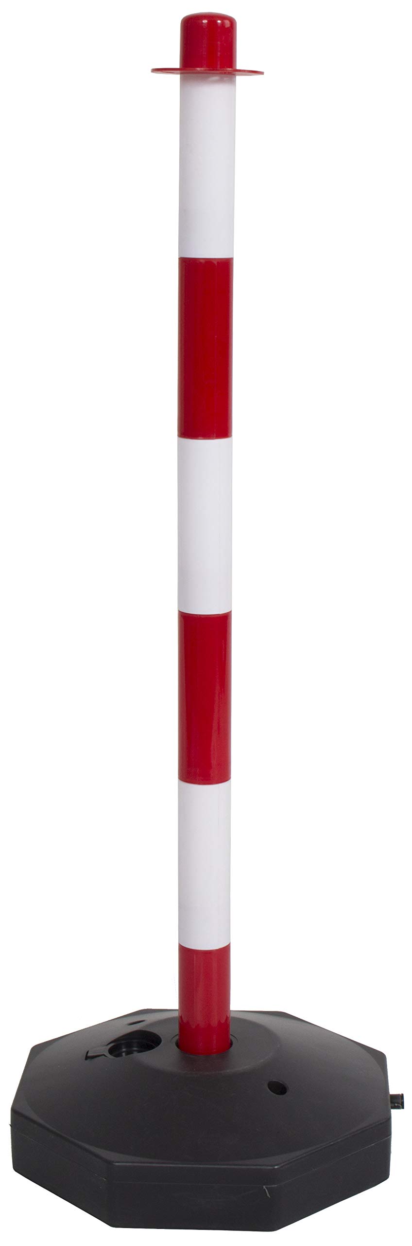Liftingear Red/White & Demarcation Safety Chain Barrier Post Pole With Base