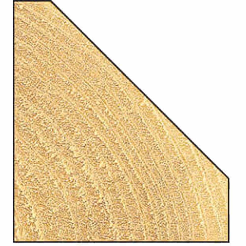 Trend Fresa per smusso 45° guidata da cuscinetto, gambo 1/2, TCT | Per biselli 45° puliti nel legno, guida con cuscinetto, Ø50 mm, lunghezza 19 mm, 46/38X1/2TC