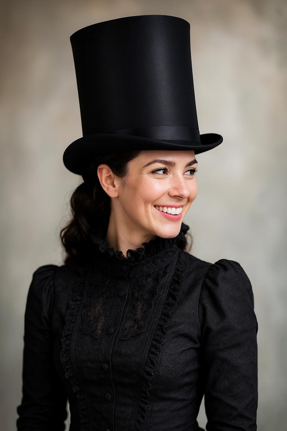 Nicky Bigs Novelties Morph Black Top Hat For Men, 10-Inch Tall Top Hat, Magician TopHat, Victorian Hats, Steampunk Hats, TopHat Costume For Men And Women