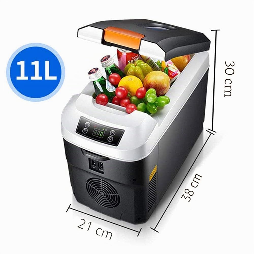 Raffreddatore elettrico per auto, frigorifero termoelettrico portatile 11L/25L/35L con 12V/24V/220V, contenitore refrigerante per compressore elettrico per esterni, campeggio, viaggi, compatto ed