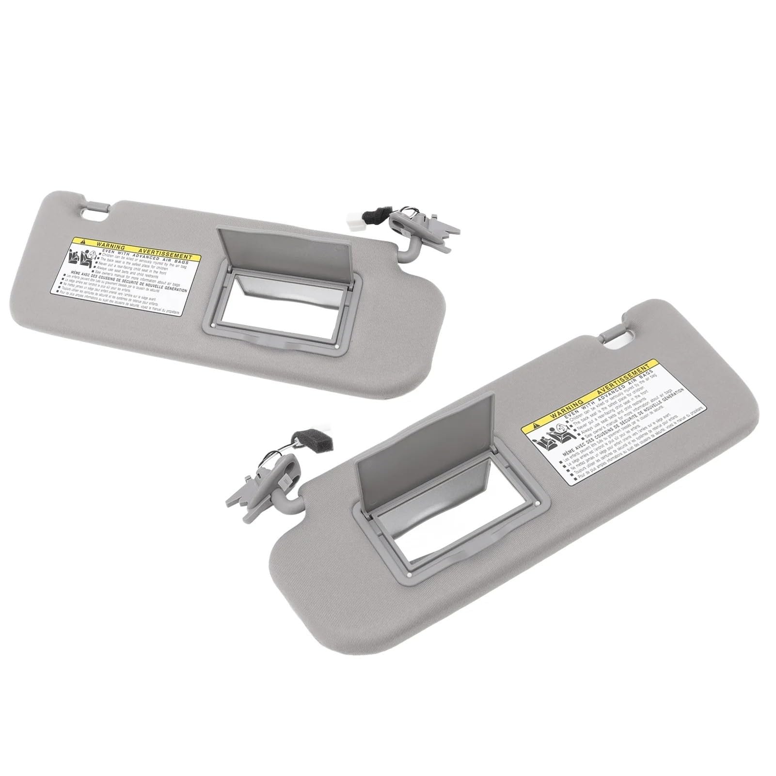 Aletta Parasole Sinistra Con Specchio Per Hyundai Sonata 2006-2008 - Visiera Parasole Ricambio OE 852013K010QD, Grigio, Blocco UV - 2