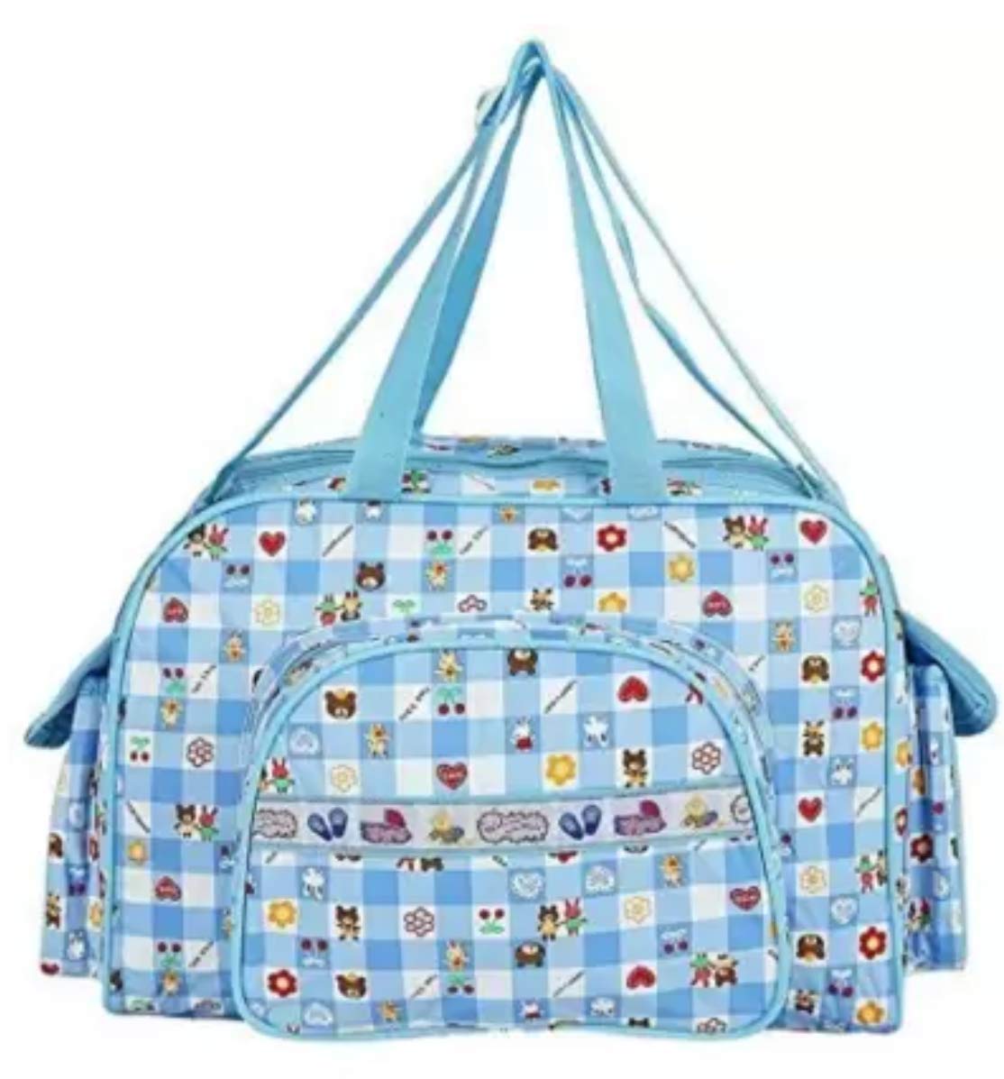 trendy dukaan Trendy Dukaan™ Diaper/Mother Bag for New Born Baby - Multipurpose PVC Bag with Multiple Compartments (Light Blue - 1)-picture-23