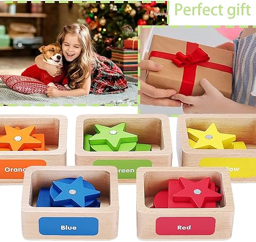 Miniatura 7 de Xiezyxuan Montessori Toy Educational Sorting Cup&Fishing Game 2-in-1 Magnetic Learning Wooden Fishing Game Toy Baby Sensory Bins for Toddlers fits