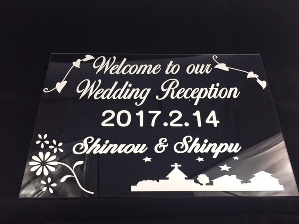 Amazon.co.jp: ウェディング ウェルカムボード スワロフスキー