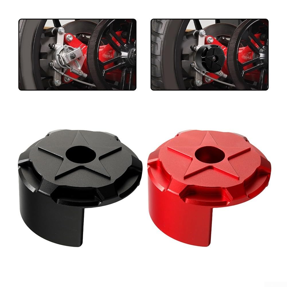 Couvercle Frein Arrière Alliage Aluminium Noir/Rouge(Black)