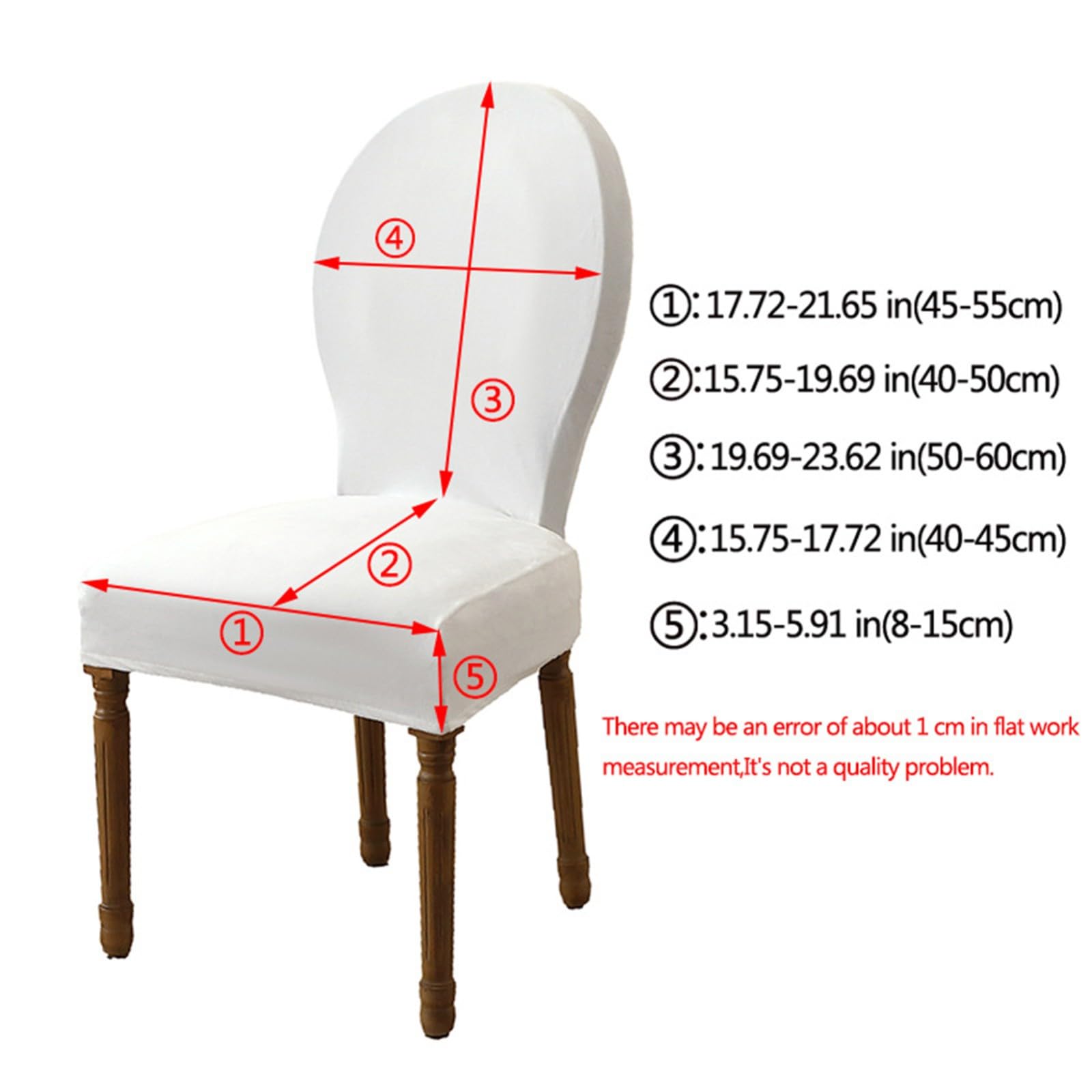 Stuhlhussen für Esszimmerstühle,Stuhlhussen ohne Armlehnen mit Runder Rückenlehne für Esszimmer und Küche,Vintage-Stil im französischen Landhausstil(Light Gray,6Pcs)
