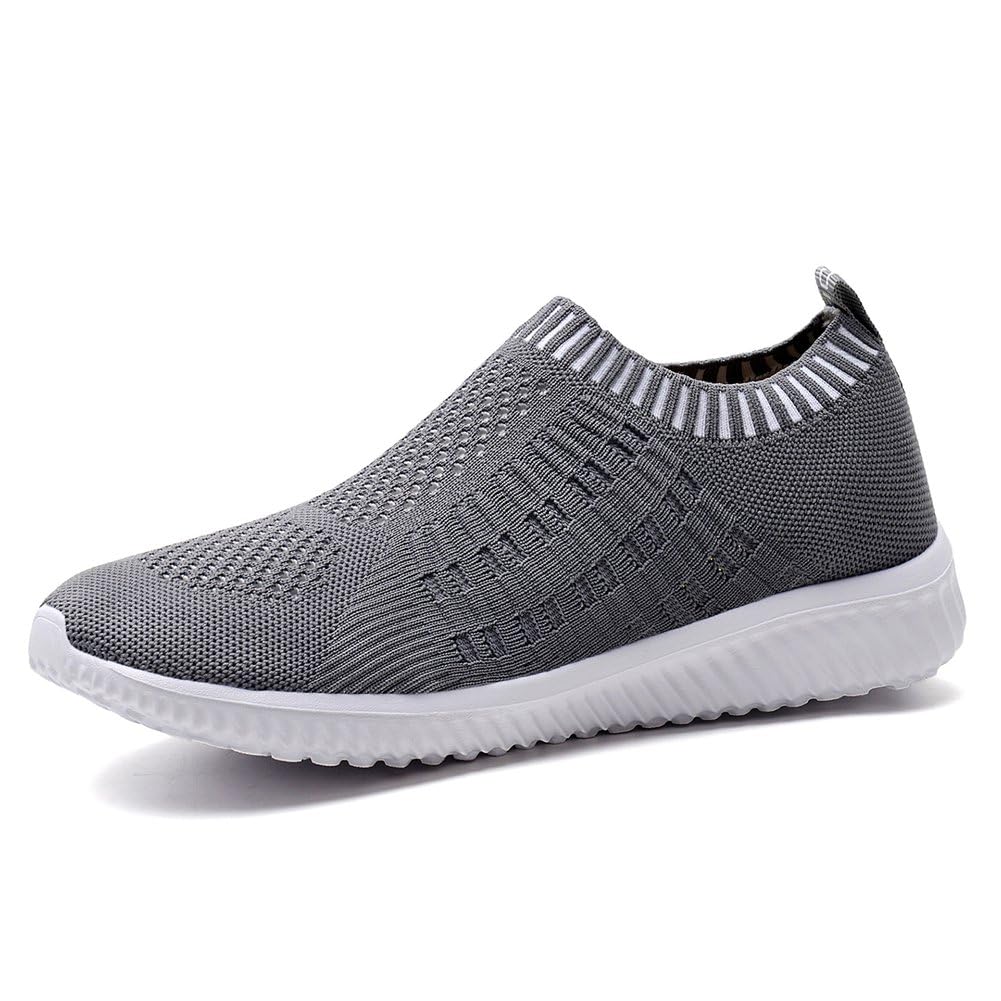 TIOSEBON Damen Slip On Laufschuhe Atmungsaktive Mesh Sportschuhe Leichte Bequeme Freizeitschuhe