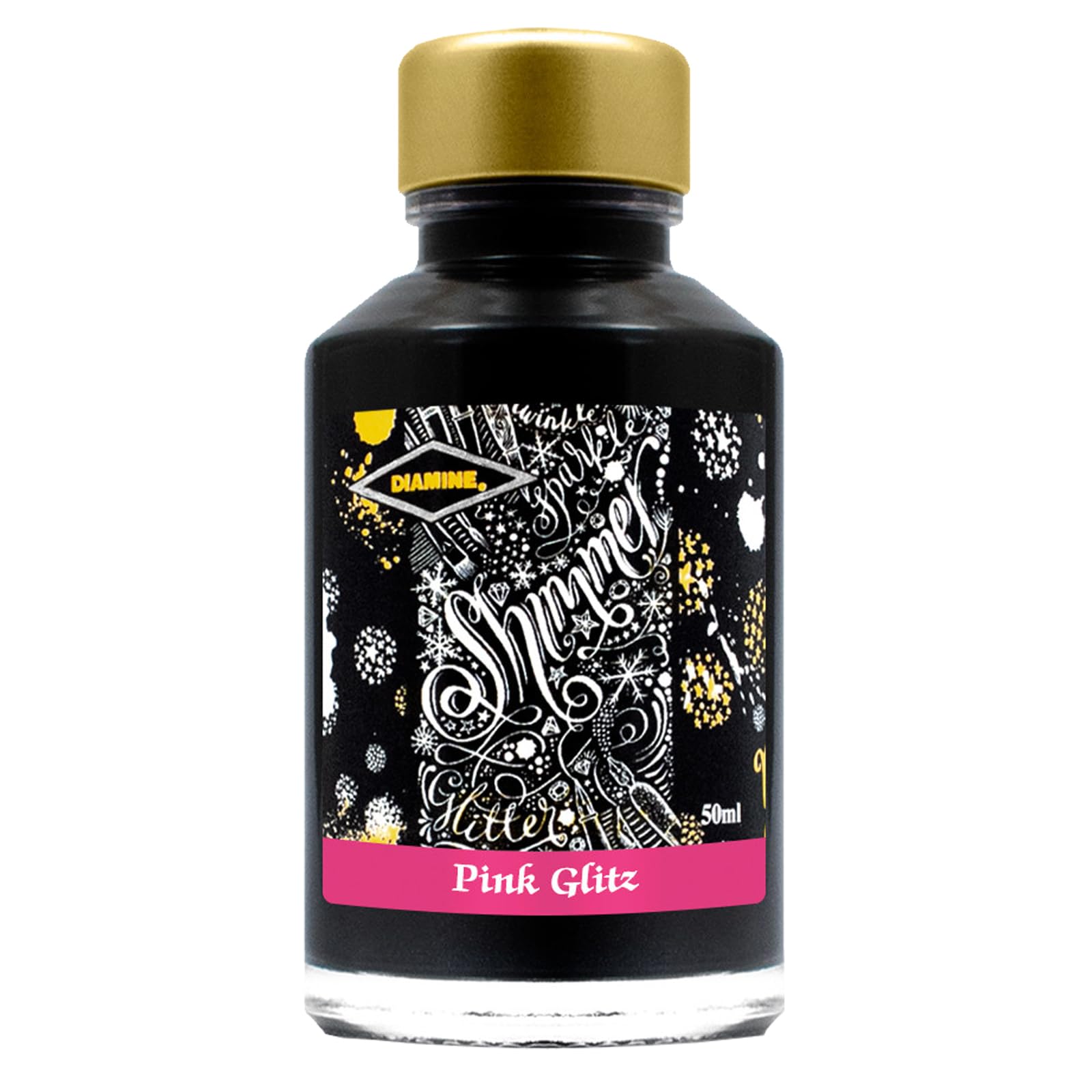 Diamine - Scintillante Inchiostro stilografico, Pink Glitz 50ml
