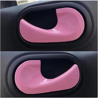 Manija Interior Puerta Automóvil Para Mercedes Para Smart 453 Para Fortwo Para Forfour Manija De Puerta Interior De Coche Pegatinas Decorativas Para Cuenco De Puerta Interior(Rosa)