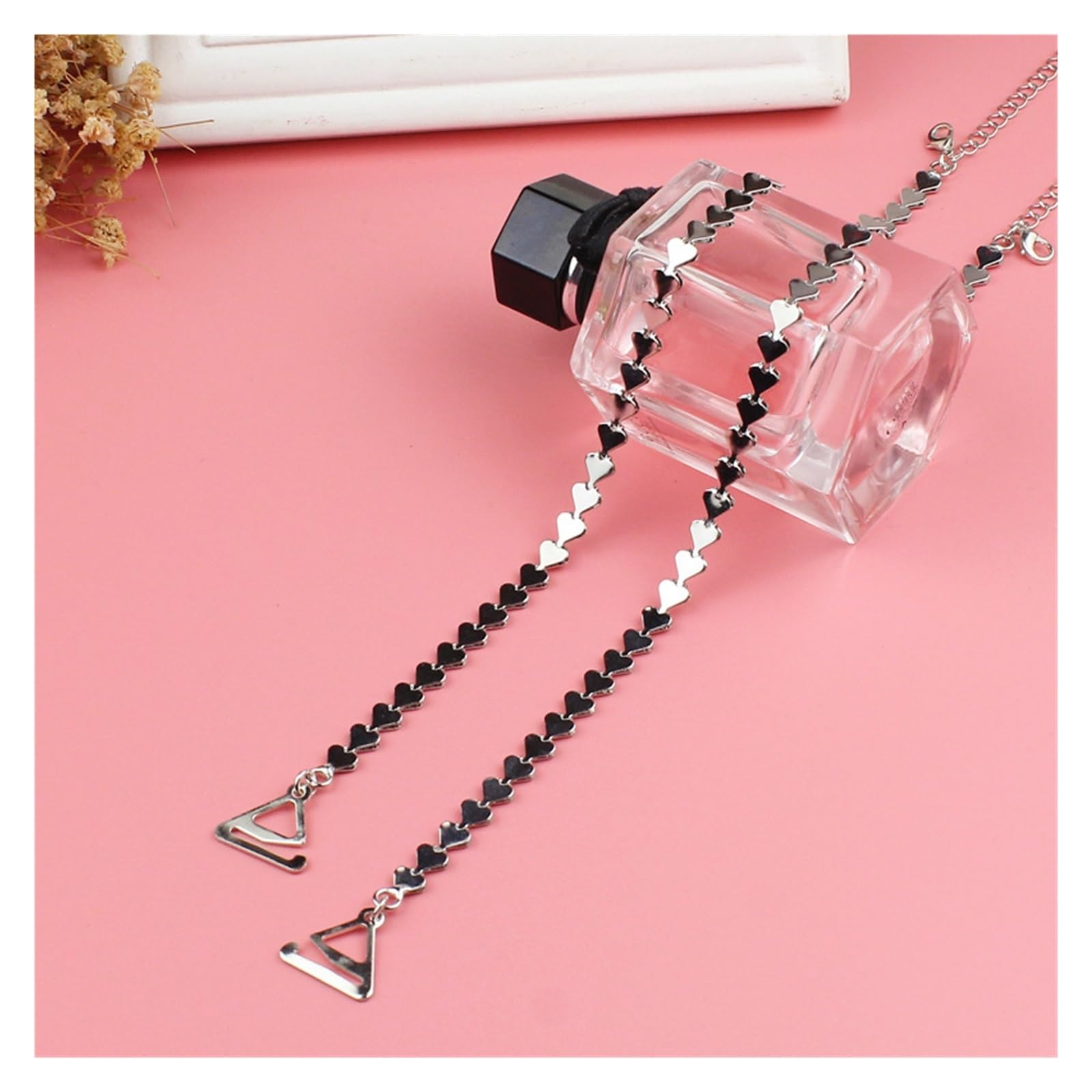 YGMNQAL Shoulder Straps Crystal Underwear Metal Bra Non-Slip Sexy Invisible Cool Women Strap For Decor(G-silver,2.2cm hook)