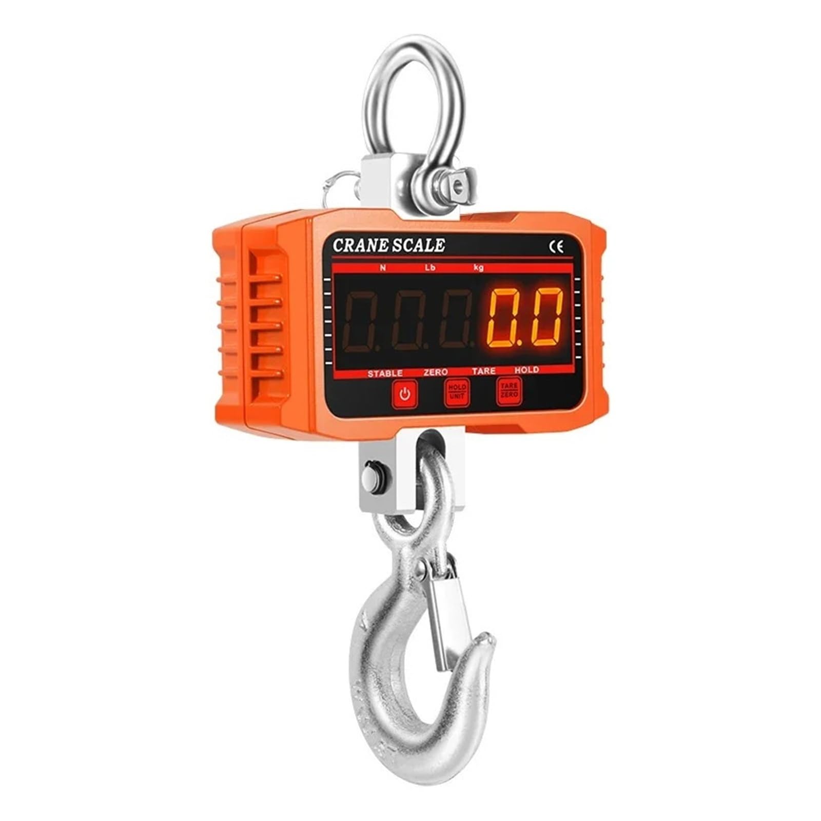 Bilancia sospesa elettronica Bilancia portatile con gancio portatile LED con telecomando Forte capacità(500kg ORANGE)