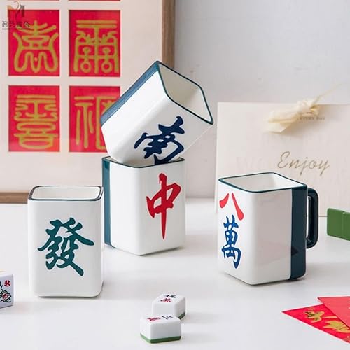 Miniatura 4 de LmlJoo Mahjong - Taza de café 135fl oz regalos de Mahjong para mujeres y hombres regalos divertidos para los amantes de Mahjong azul