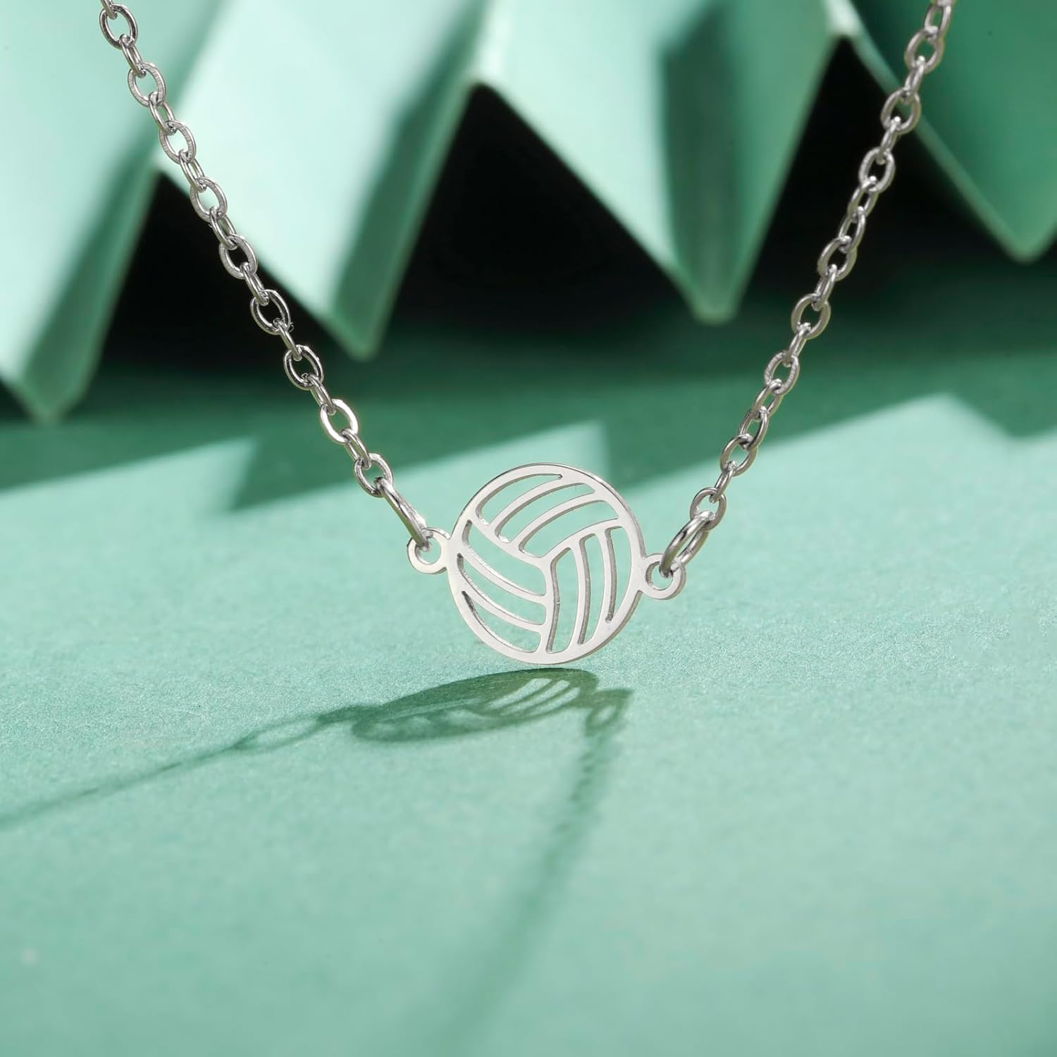 TEAMER Stainless Steel Volleyball Necklace Dainty Volleyball Pendant Fashion Sport Ball Jewelry For Team Athlete Coach Volleyball Lovers - Image 6