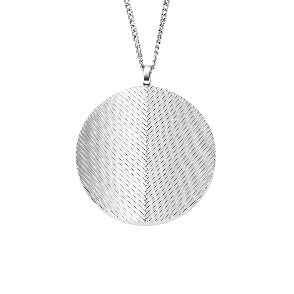 Fossil Women's Harlow Locket Collection Stainless Steel Pendant Necklace, JF04737040