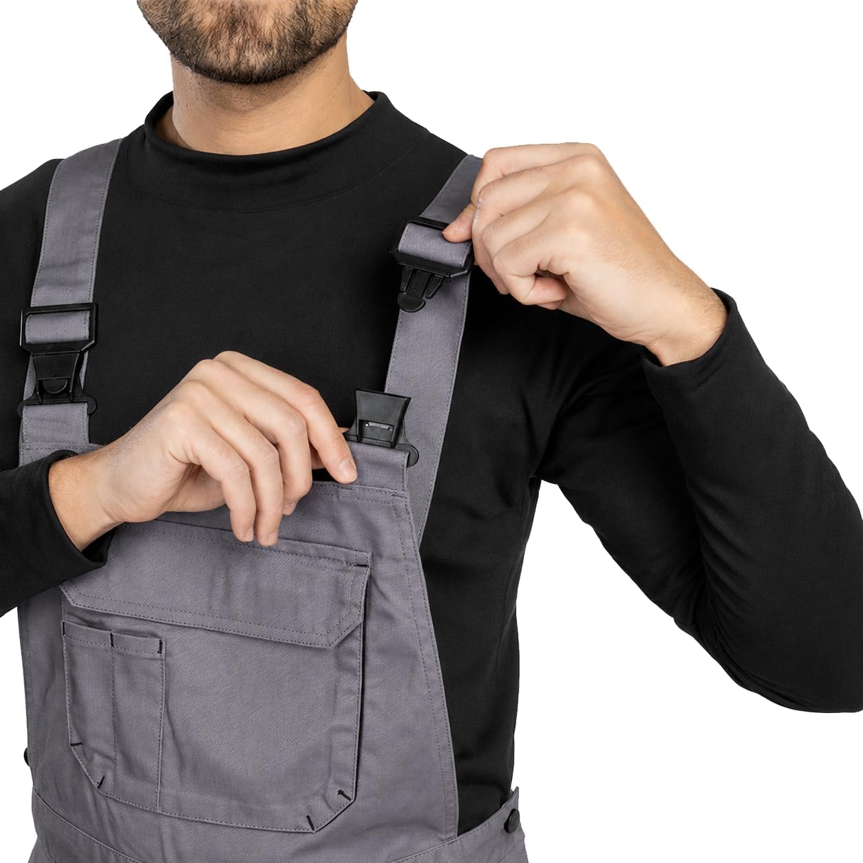 BWOLF DRIFT - Peto de trabajo para hombre, con peto, con bolsillos multifunción, tejido ripstop con muchos bolsillos