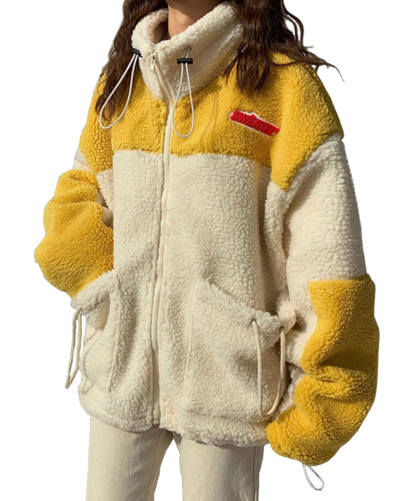 [TASOGARA] ボアジャケット (イエロー・XL)