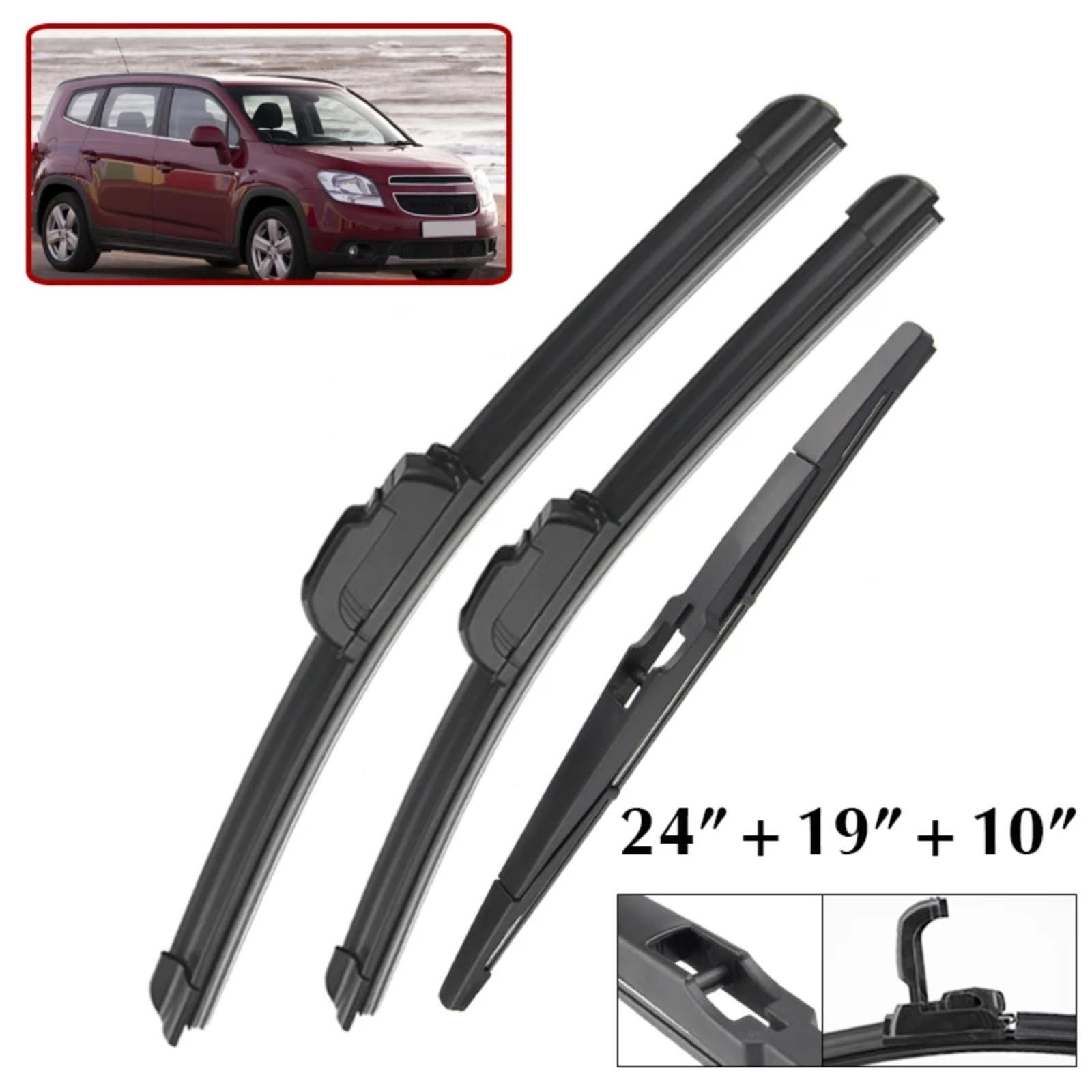 Set Spazzole Tergicristallo Anteriori Posteriori Compatibile Con Chevy Per Orlando 2010-2018 Parabrezza E Finestrini Per Auto Tergicristallo parabrezza