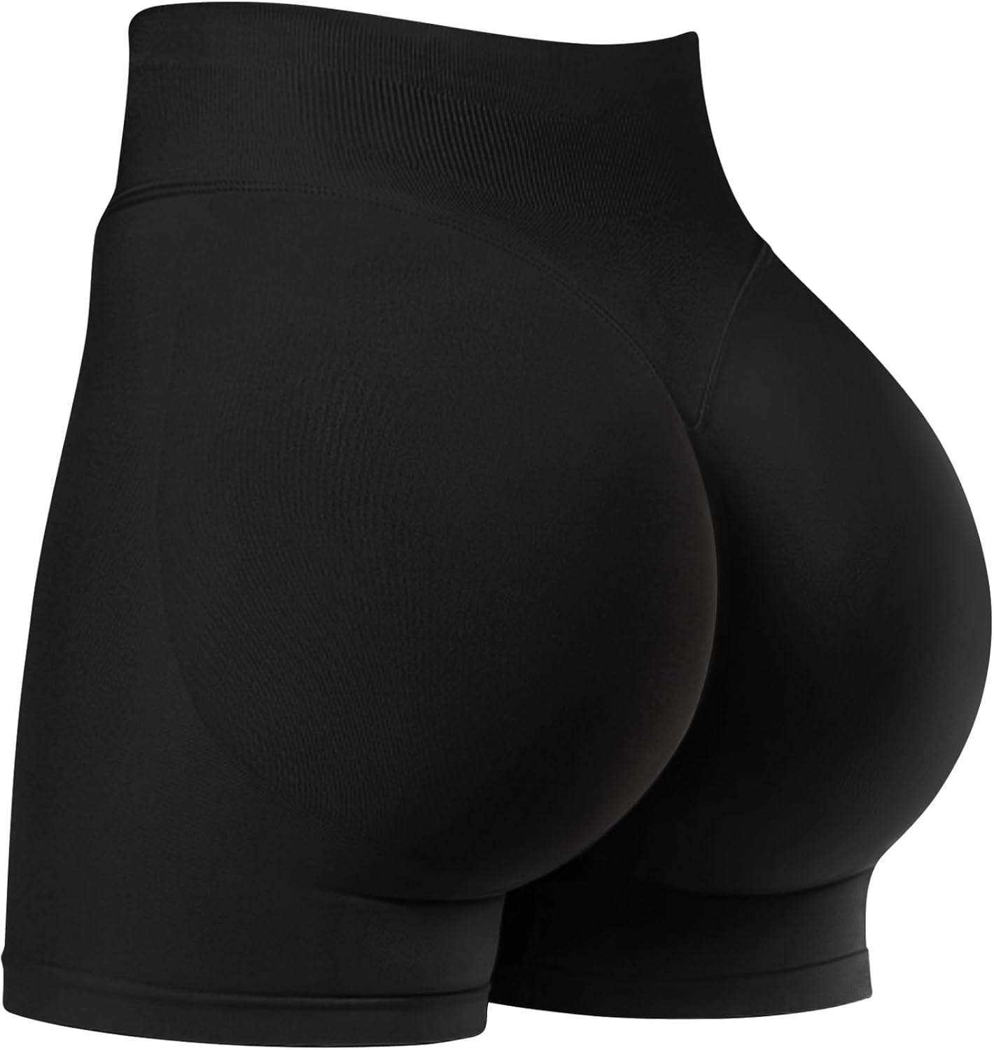 Kepblom High-Waisted Butt-Lifting Scrunch Gym Shorts for Women - Workout Yoga Biker, Seamless Spandex Booty Shorts