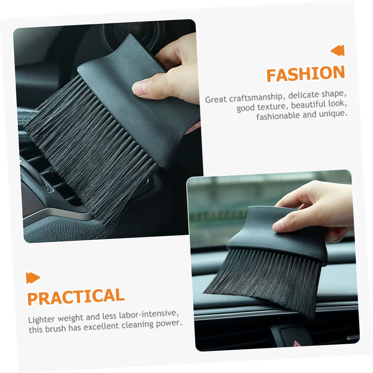 Healeved 16pezzi Spazzole per Pulizia Auto Pennello Detailing per Prese Aria e Fessure Sedile Strumento Portatile per Rimuovere Polvere e Sporco Senza Graffi Design Ergonomico e Setole