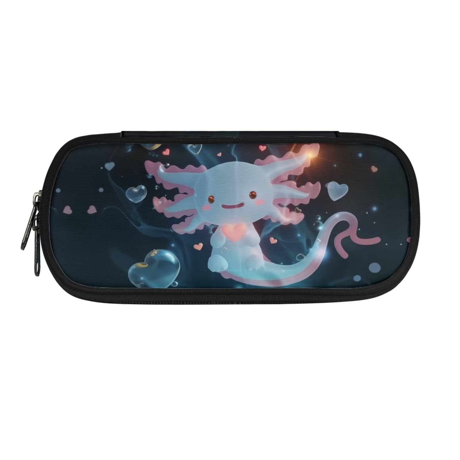 SCRAWLGOD Axolotl Pencil Case for Girls Ages 8-10/10-12 Kids Pencil Pouch Large Capacity Pencil Holder Pen Bag Ocean Student School Box Organizer