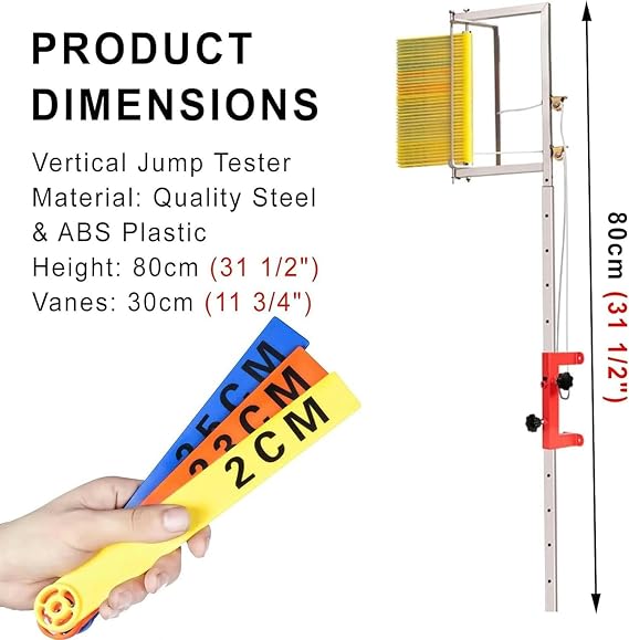 XENITE Wall Mounted Vertical Jump Training Scale, Volleyball Spike Training Aid, High Jump Training Equipment, Sport Vertical Challenger Pole