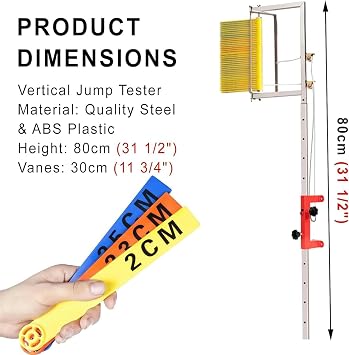 XENITE Wall Mounted Vertical Jump Training Scale, Volleyball Spike Training Aid, High Jump Training Equipment, Sport Vertical Challenger Pole