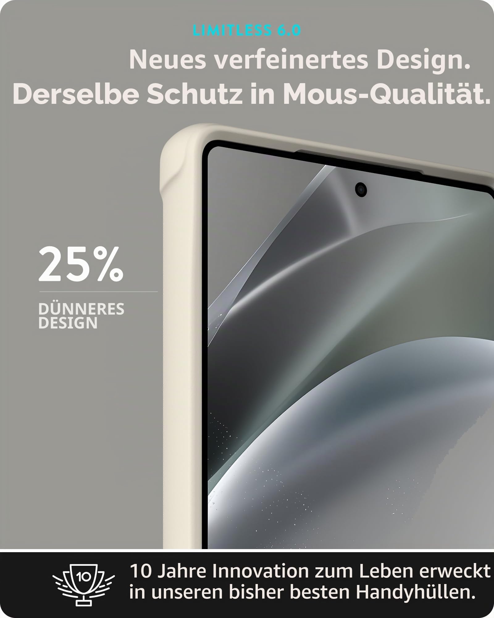 Mous für Samsung Galaxy S25 Ultra Hülle Kompatibel mit MagSafe, Limitless Sand - Stoßfest