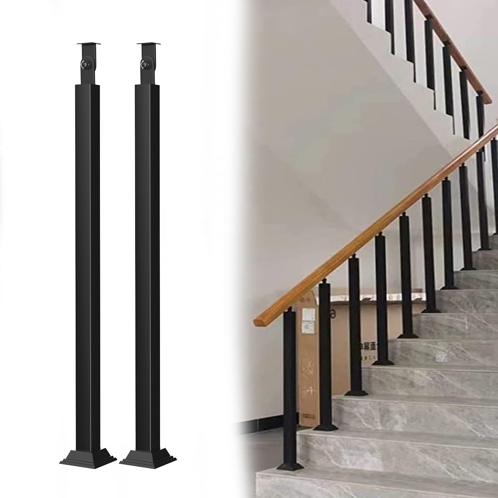 Garde-corps d'escalier intérieur métallique 105 cm pour supprimer le vide des terrasses