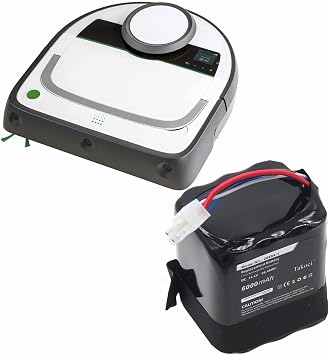 14.4V 6000mAh Replacement Battery Compatible with Vorwerk Kobold VR200 Robot Vacuum Cleaner,Easy Install Compatible with 20884-1 4NCR18650P2-C001A