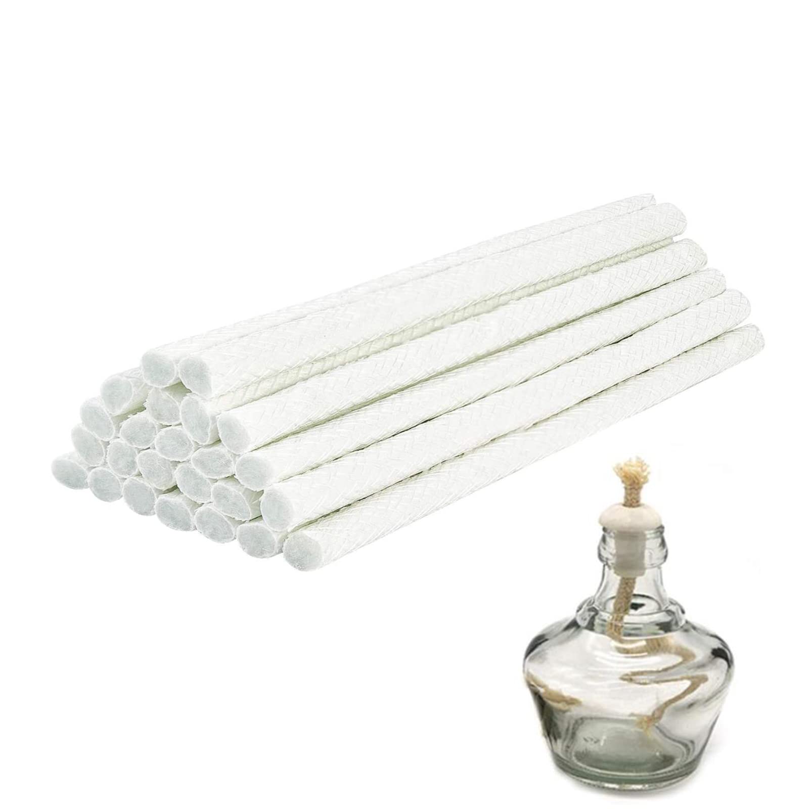 Buy 15 Pcs Replacement Fiberglass Torch Wicks Fiberglass Wick Tiki