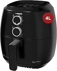 WAP Fritadeira Elétrica Air Fryer FAMILY WAFF2-P 4 Litros, Preto, Revestimento Antiaderente, 1500W 127V